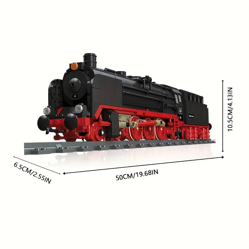 BR01 Steam Train Building Kit & Engineering Toy Collectible Locomotive Set