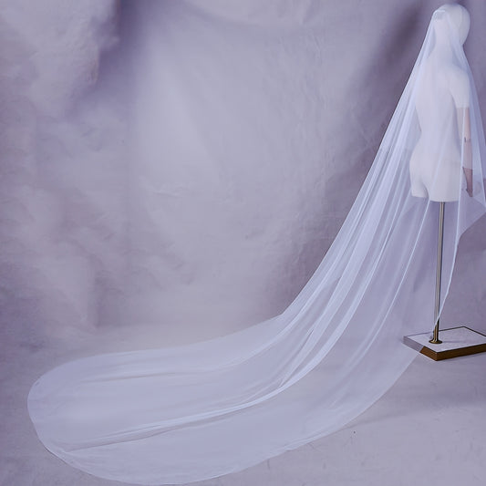 Double Layer Bridal Veil with Comb 100 Nylon Mesh Hand Wash No Printing