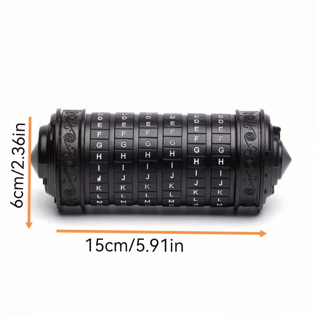 Metal Puzzle Toy with Combination Lock Vintage Style Code Wheel