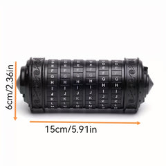 Metal Puzzle Toy with Combination Lock Vintage Style Code Wheel