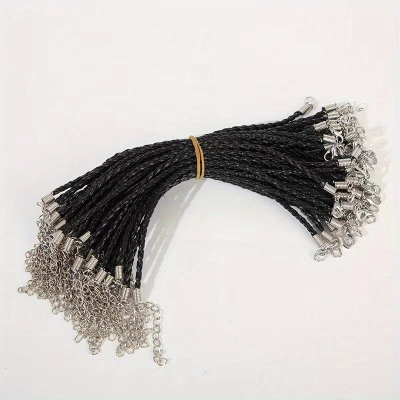 10pcs Mixed Leather Lace Braided Bracelet Rope DIY Jewelry Hand Braided Rope