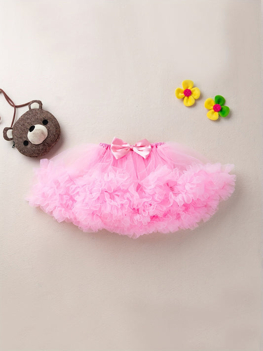 Baby Girls Bowknot Mesh Tutu Skirt