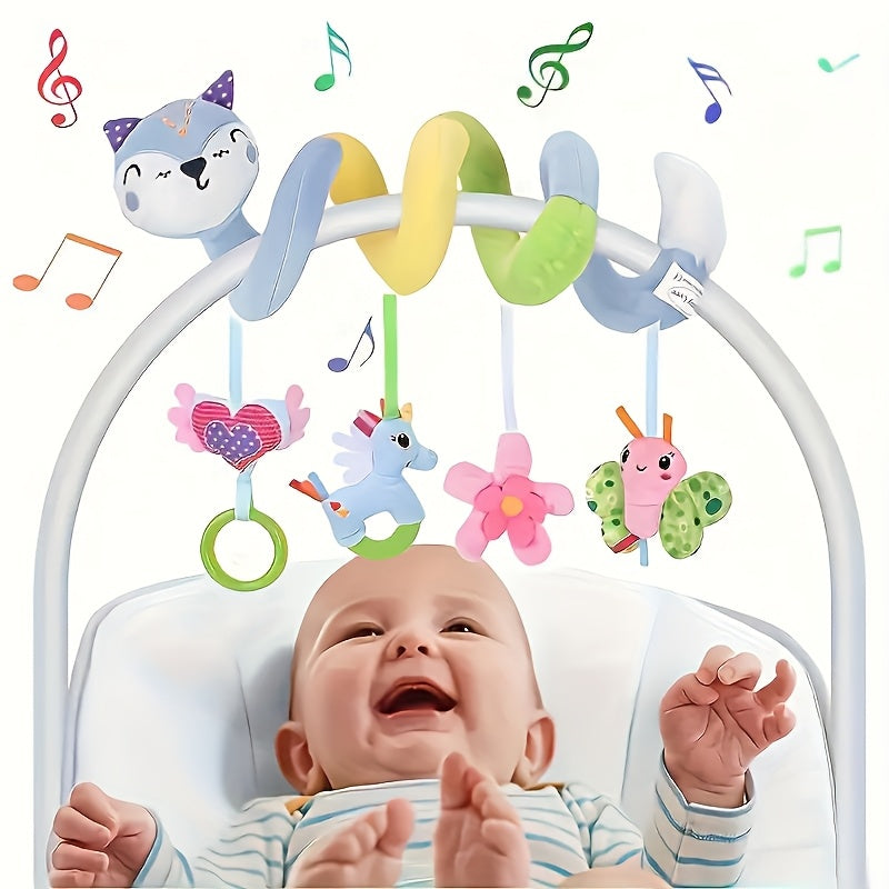 Spiral Stroller Toy for 0-6 Months with Plush Suspension