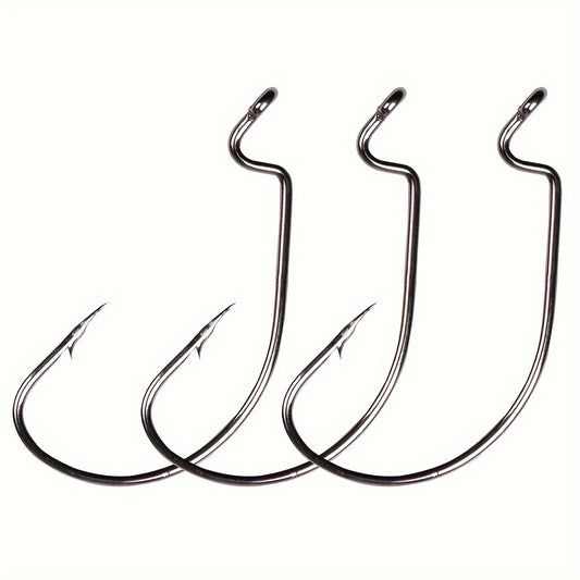 10pcs 15pcs Reinforced Wide Gap Hooks For Texas Rig Barbed Fishing Hooks