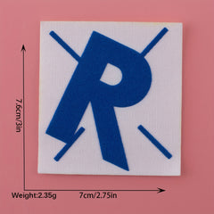 4PCS 3D Printing Letter Style Self-Adhesive Stickers for School Bag & Phone Case