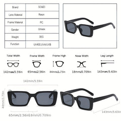 Men's Vintage Mixed Sunglasses Square Frame Eyewear For Holiday Party