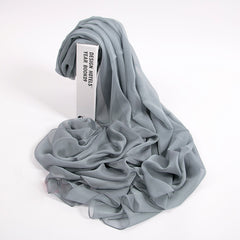 Pink Gradient Ladies Silk Scarf Spring Autumn Winter Shawl Long Gauze Scarf