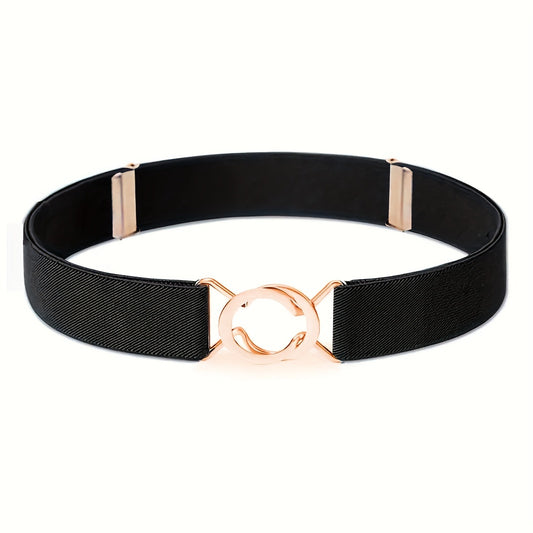 Women's Elastic Waistband with Adjustable Metal Buckle