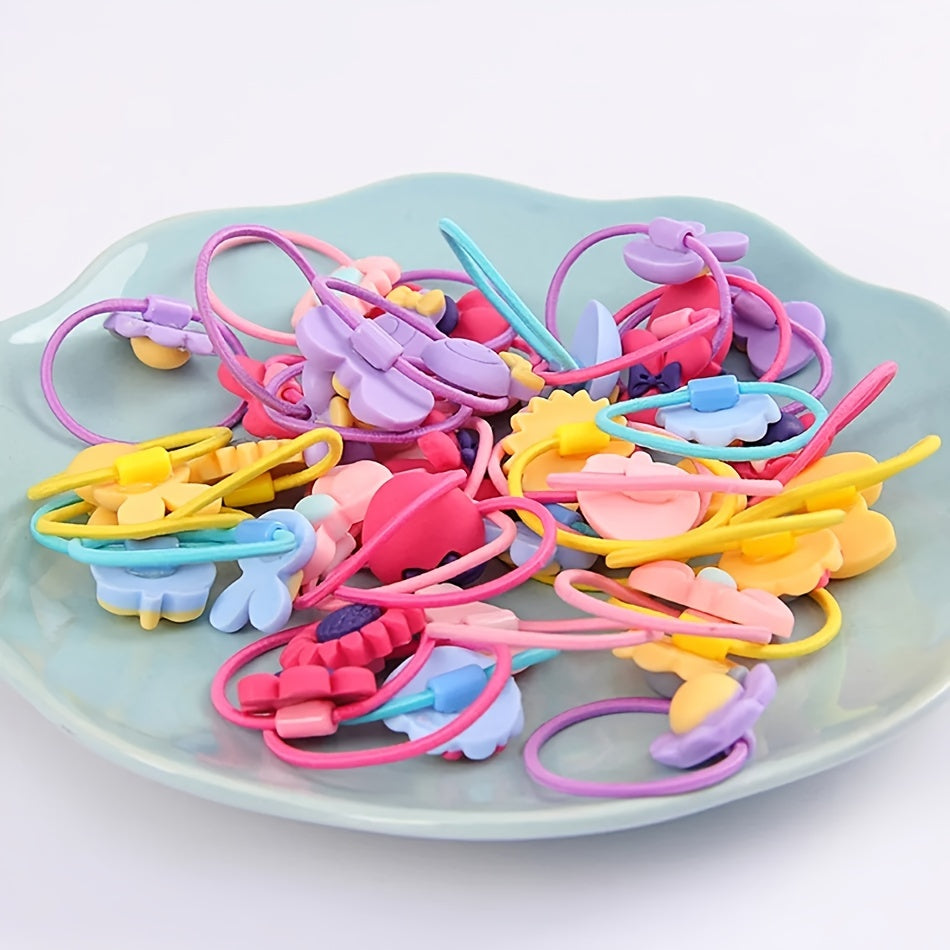 40pc Girls Elastic Hair Tie Hair Rope Hair Ring Hair Accessories