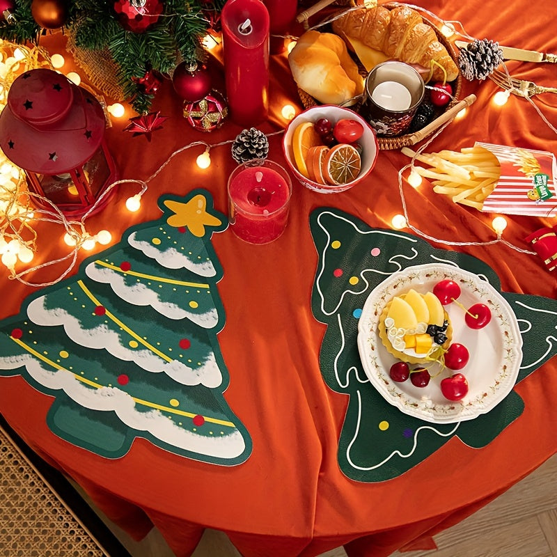 1pc Christmas Drink Coasters Cup Mats Home Decor Kitchen Gadgets