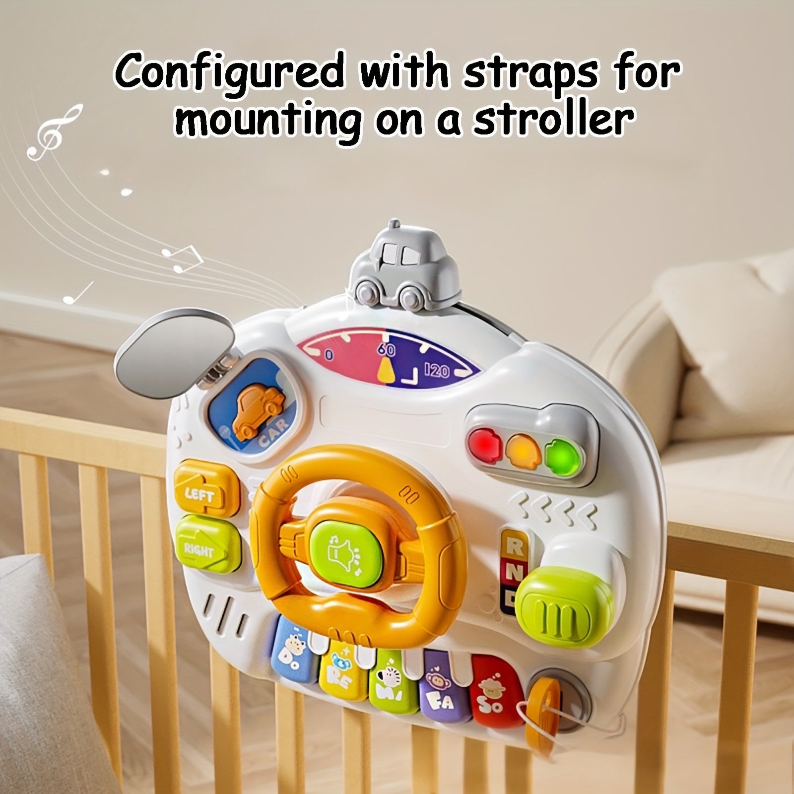 Interactive Steering Toy with Music Educational Activities Game Table