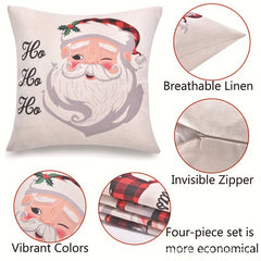 Christmas Elk Sofa Pillow Cover, Xmas Style Pillowcase