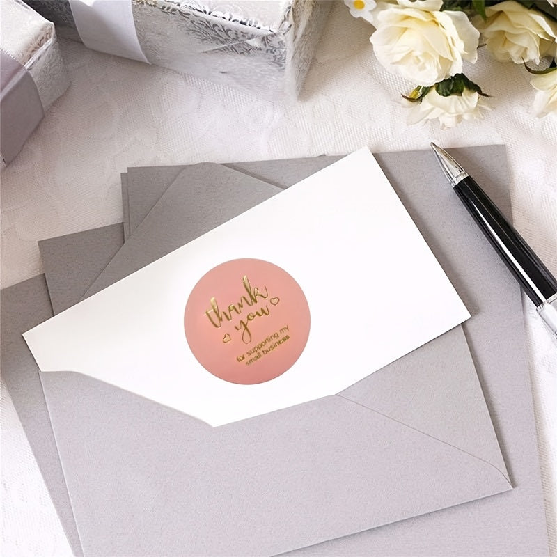 500 Thank You Stickers Roll 2.54 cm Lables for Packaging Envelope Seals