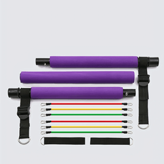 3 Section Pilates Stick with Resistance Band