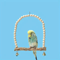 Solid Wood Beads Decor Parrot Bridge Ladder Bird Toy