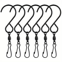 6pcs Swivel Hooks Clips S Hook Clips For Hanging Planters Wind Spinners