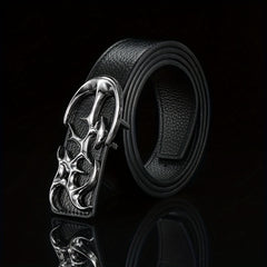 Special Shaped Buckle Leather Belt Men's Belt Jeans Belt Smooth Buckle