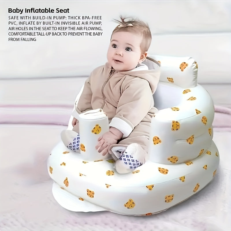 Portable Baby Sitting Bath Stool Inflatable Sofa & Foldable Chair