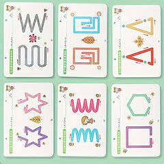 GIRLA Preschool Kids' Reusable Tracing Cards Set
