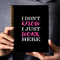Motivational Notebook - 'I Don't Know' - Gift for Friends