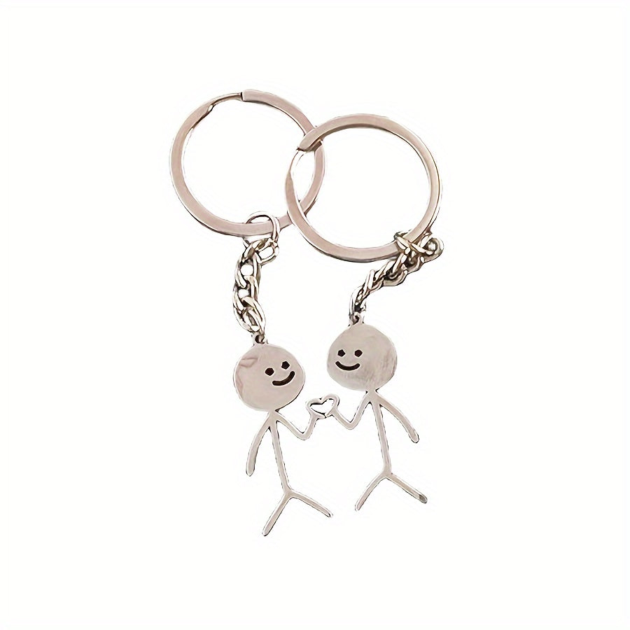 Cartoon Stainless Steel Keychain Funny Pendant