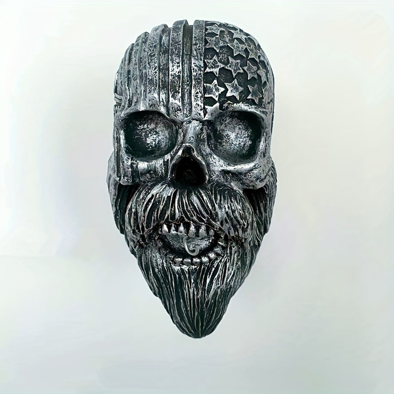 Creative Motorcycle Skull Helmet Frame Key Hook Ghost House Horror Decoration