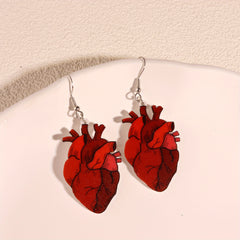 Rainbow Heart Hip Hop Style Earrings