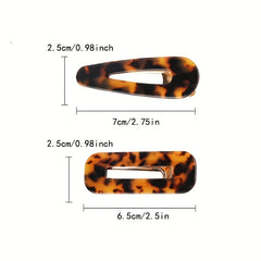 2pcs Graphic Hair Clip Minimalist Snap Clip Vintage Headwear