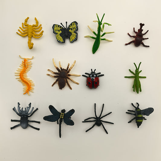 Colorful Insect Models 12pcs Spider Ladybug Beetle Ornaments