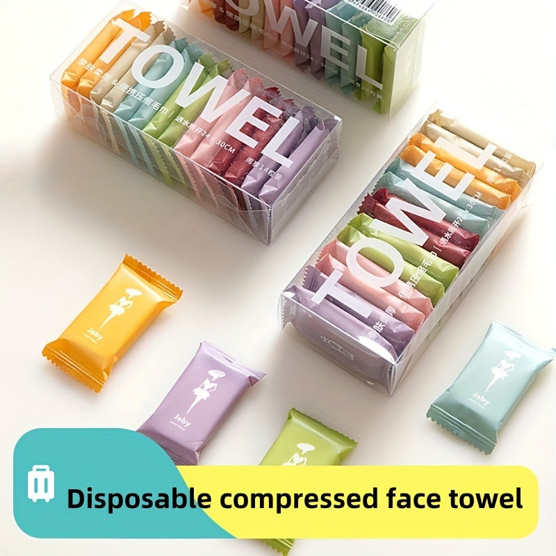 14pcs Disposable Compressed Towel Packs for Travel Outdoor Camping