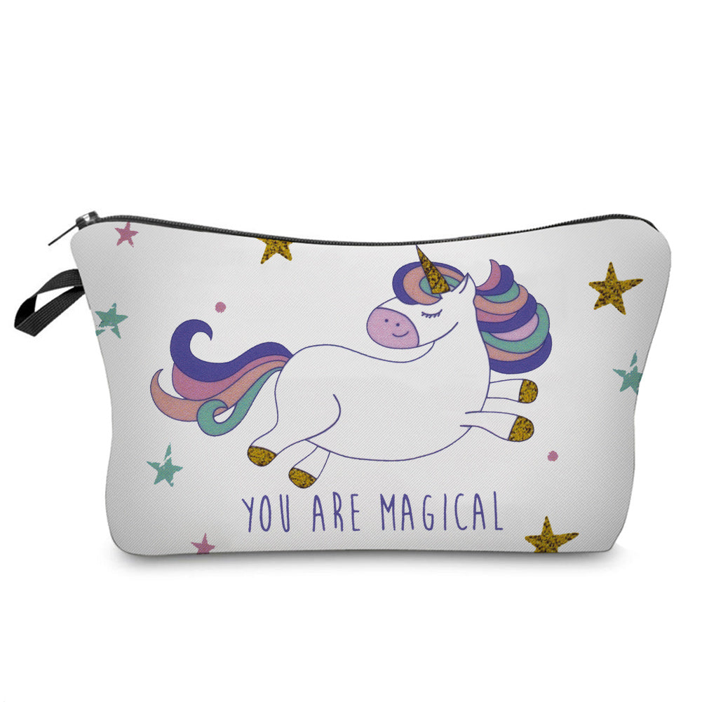 Pug With Tie Pattern Makeup Bag Zipper Cosmetic Pouch