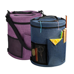 Cylindrical Yarn Storage Bag Large Capacity Non Slip Crochet Bag