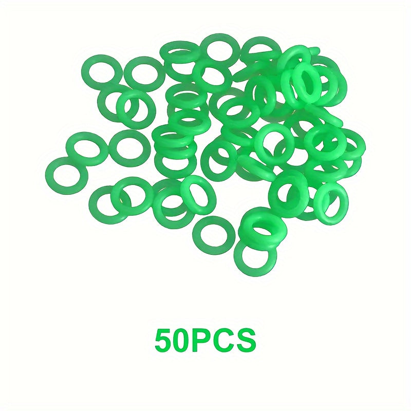 50pcs Green Camping Ground Nail Night Luminous Rings Tents Accessories