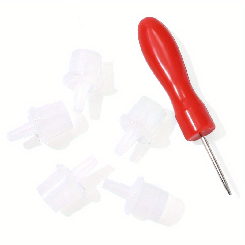 6pcs Blocking Needle Opener & Glue Nozzle Caps Set