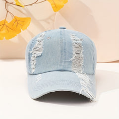 Retro Cowboy Ripped Baseball Cap Outdoor Sunshade Hat