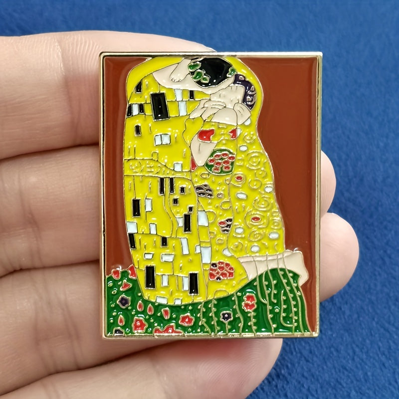The Kiss Enamel Lapel Pin Backpack Brooch Jewelry Accessories