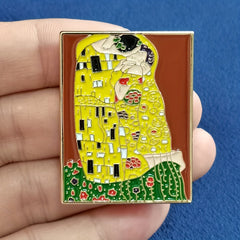 The Kiss Enamel Lapel Pin Backpack Brooch Jewelry Accessories