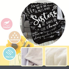 1pc To Sister Printed Throw Blanket Soft And Comfortable Blanket