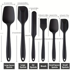 6pcs Silicone Kitchen Utensils Set Heat Resistant Non stick Pans Spatula Scraper