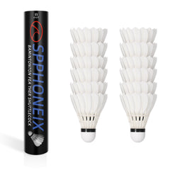 12 Pack of SPPHONEIX Badminton Shuttlecocks High Stability & Profession Model