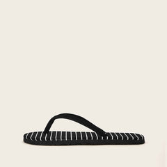 Minimalist Women Striped Flip Flops