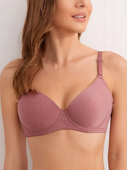 Solid Push Up Bra Comfy & Breathable Women's Lingerie