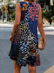  Women's Ditsy Floral Print Tank Dress