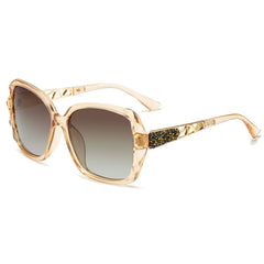 Rhinestone Oversized Sunglasses Women Polarized UV Protection