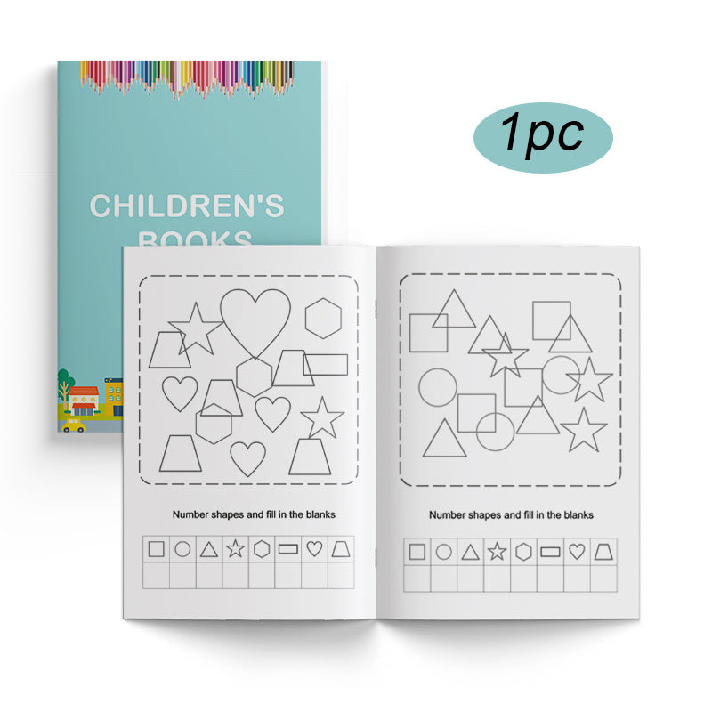 Number Graphics Workbook for Kids Math Practice with Shapes & Tracing