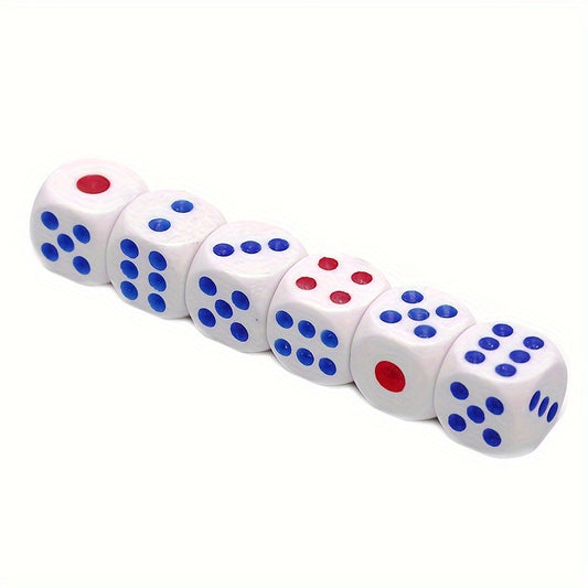 6pcs 10mm Round Corner Dice Clear Portable Table Game