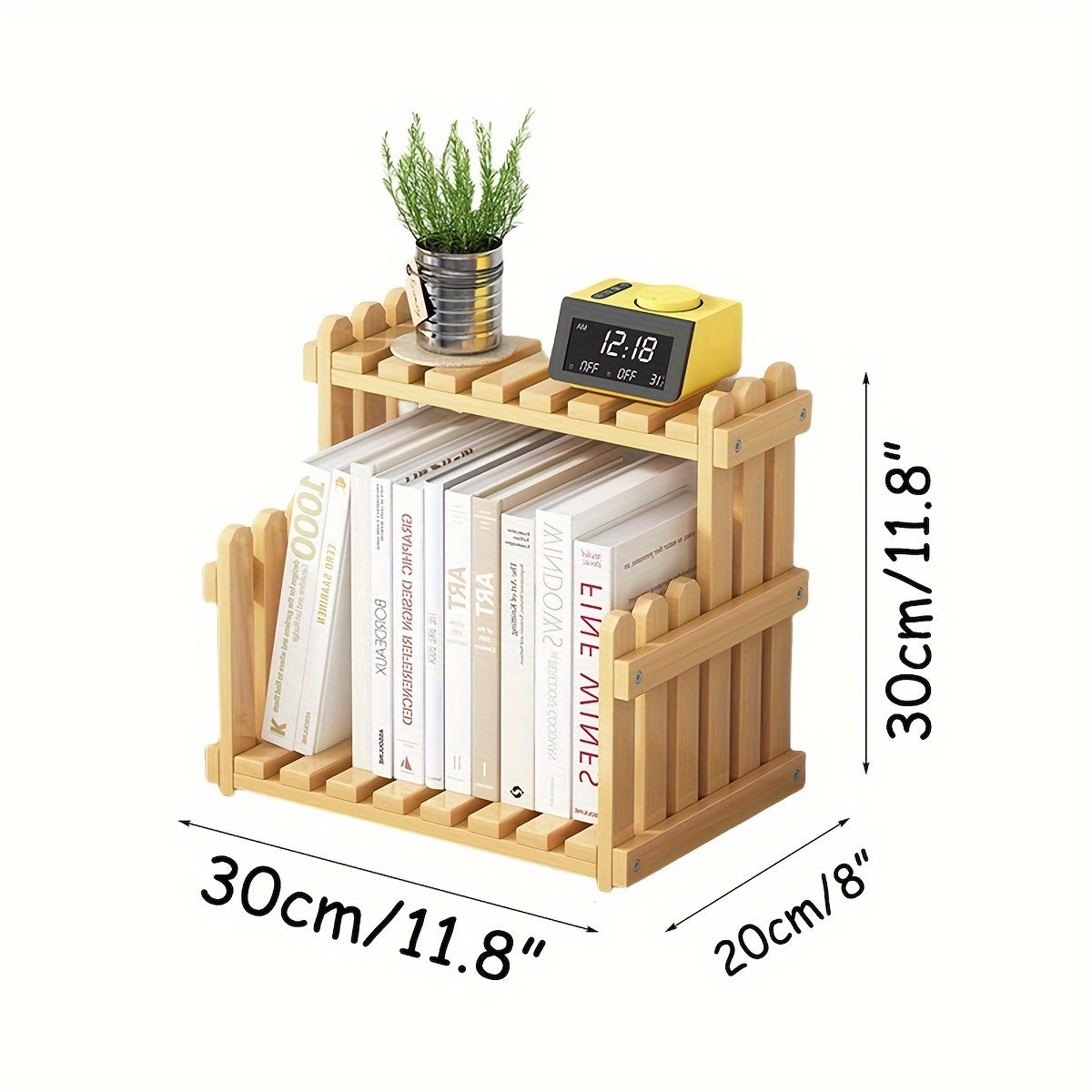 Bamboo Movable Kitchen Shelf Storage Rack Countertop Organizer Apricot