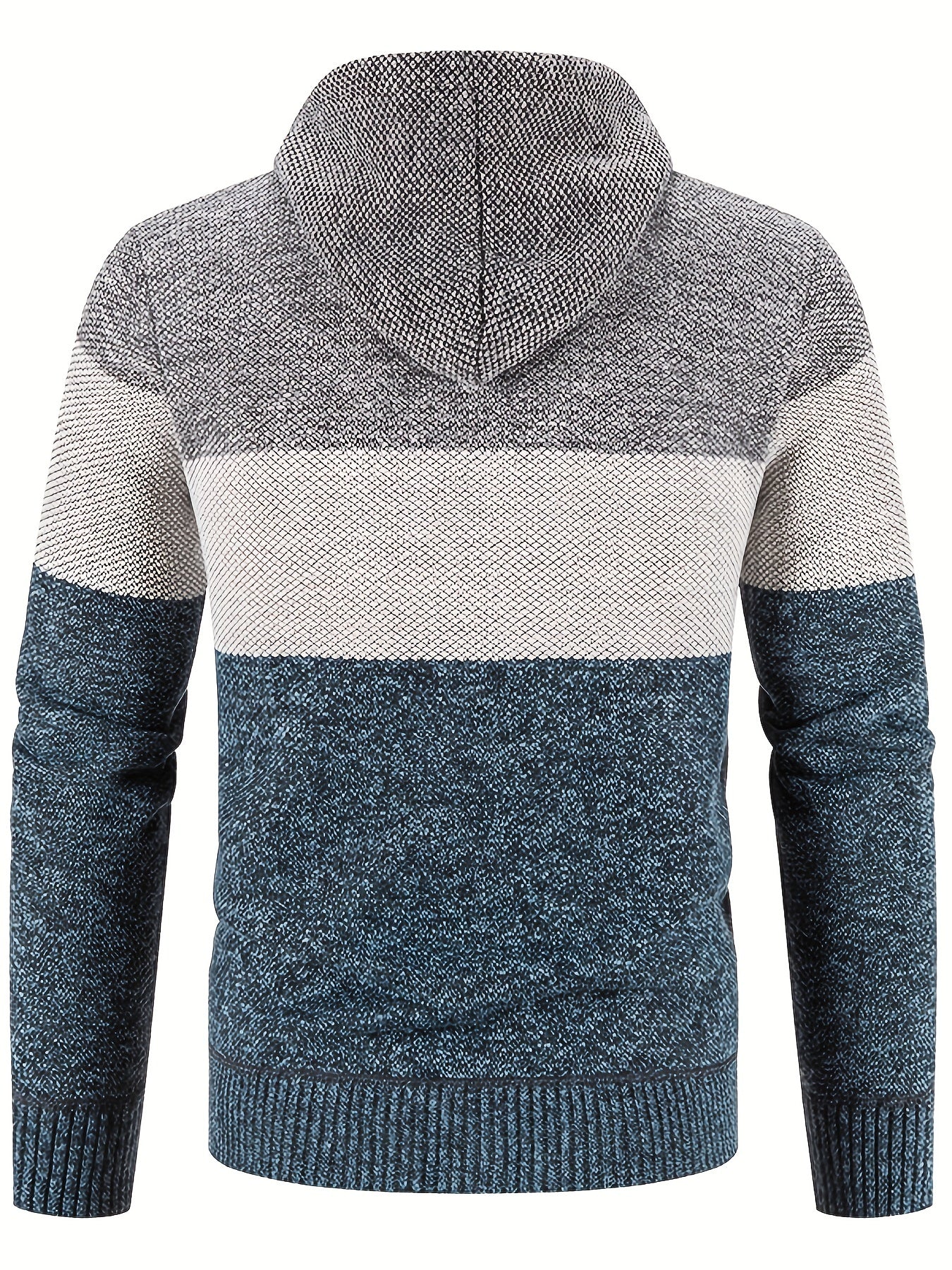 Men's Zip Up Fleece Jacket Hooded Sweater Fall Winter
