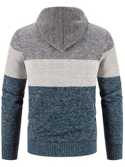 Men's Zip Up Fleece Jacket Hooded Sweater Fall Winter