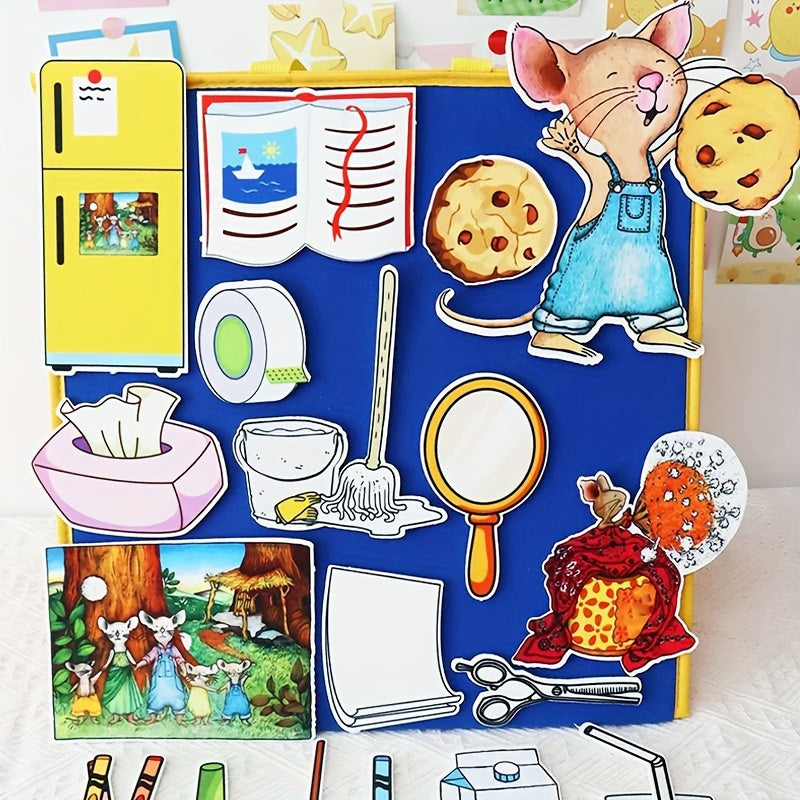 Felt Storytelling Kit Apron Drama with Mixed Colors Novelty Toy